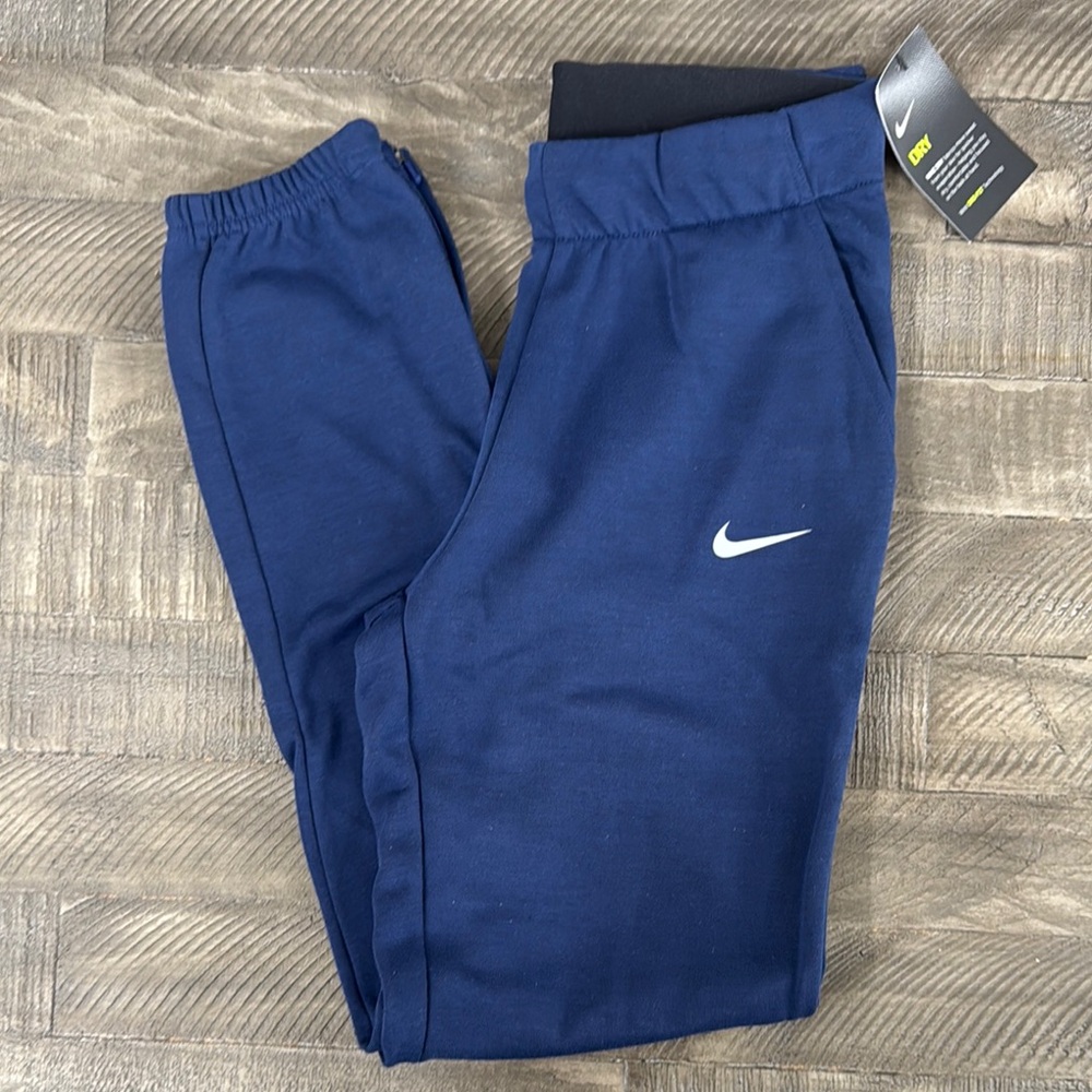 Nike Navy Blue Training Pants with Zippered Leg